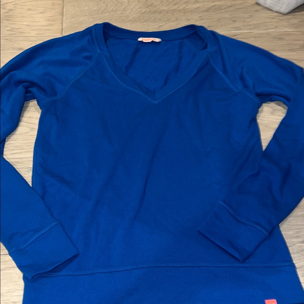 TNA Vibrant Blue V-Neck Long Sleeve Top Sz Small